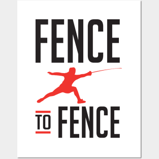 Fence to Fence (black) Posters and Art